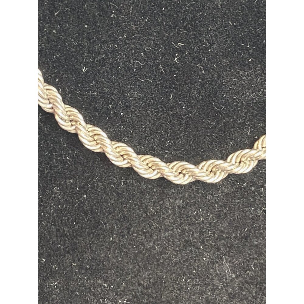 15.5” Sterling Silver 925 Necklace - Box Chain Design (12.05g)  Jewelry